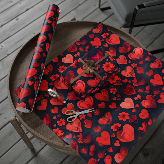 Valentines Heart Wrapping Papers