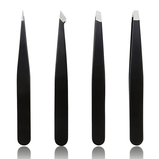 4pcs Set Professional Tweezers Set Perfect For Eyebrow Hair Removal Splinter Very Effortless and Relaxed to Remove